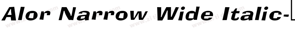 Alor Narrow Wide Italic字体转换